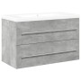 Set muebles de baño 2 piezas madera contrachapada gris hormigón de , Muebles de baño - Ref: Foro24-3324921, Precio: 201,62 €,...