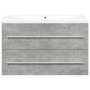 Set muebles de baño 2 piezas madera contrachapada gris hormigón de , Muebles de baño - Ref: Foro24-3324921, Precio: 201,62 €,...