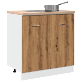 Armario bajo fregadero madera roble artisan 80x46x81,5 cm de , Armarios de cocina - Ref: Foro24-856078, Precio: 74,95 €, Desc...