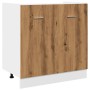 Armario bajo fregadero madera roble artisan 80x46x81,5 cm de , Armarios de cocina - Ref: Foro24-856078, Precio: 74,95 €, Desc...