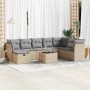 Set de sofás de jardín con cojines 9 pzas ratán sintético beige de , Conjuntos de jardín - Ref: Foro24-3325345, Precio: 574,7...