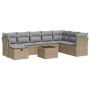 Set de sofás de jardín con cojines 9 pzas ratán sintético beige de , Conjuntos de jardín - Ref: Foro24-3325345, Precio: 574,7...