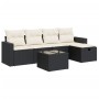Set de sofás de jardín 6 piezas y cojines ratán sintético negro de , Conjuntos de jardín - Ref: Foro24-3325372, Precio: 351,3...