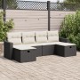 Set de sofás de jardín 6 piezas y cojines ratán sintético negro de , Conjuntos de jardín - Ref: Foro24-3325422, Precio: 350,9...