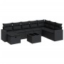Set de sofás de jardín con cojines 9 pzas ratán sintético negro de , Conjuntos de jardín - Ref: Foro24-3325441, Precio: 570,6...