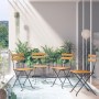 Sillas bistró de terraza plegables 4 uds madera maciza acacia de vidaXL, Sillas de jardín - Ref: Foro24-313161, Precio: 149,0...