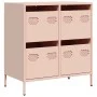 Aparador de acero laminado en frío rosa 68x39x73,5 cm de , Aparadores - Ref: Foro24-851257, Precio: 134,39 €, Descuento: %
