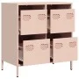 Aparador de acero laminado en frío rosa 68x39x73,5 cm de , Aparadores - Ref: Foro24-851257, Precio: 134,39 €, Descuento: %