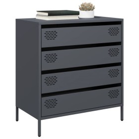 Aparador de acero laminado en frío antracita 68x39x73,5 cm de , Aparadores - Ref: Foro24-851288, Precio: 96,68 €, Descuento: %