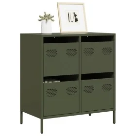 Aparador de acero laminado en frío verde oliva 68x39x73,5 cm by , Sideboards - Ref: Foro24-851260, Price: 100,16 €, Discount: %