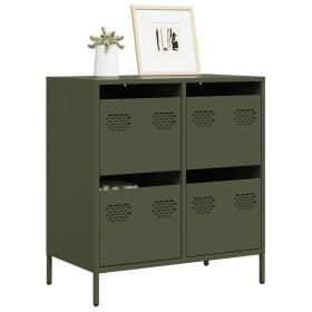 Aparador de acero laminado en frío verde oliva 68x39x73,5 cm de , Aparadores - Ref: Foro24-851260, Precio: 101,11 €, Descuent...
