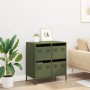 Aparador de acero laminado en frío verde oliva 68x39x73,5 cm de , Aparadores - Ref: Foro24-851260, Precio: 101,11 €, Descuent...