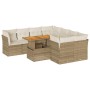 Set de sofás de jardín con cojines 9 pzas ratán sintético beige de , Conjuntos de jardín - Ref: Foro24-3326907, Precio: 670,9...
