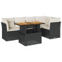 Set de sofás de jardín 6 piezas y cojines ratán sintético negro de , Conjuntos de jardín - Ref: Foro24-3326926, Precio: 419,7...
