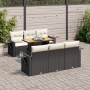 Set de sofás de jardín 7 pzas con cojines ratán sintético negro de , Conjuntos de jardín - Ref: Foro24-3327108, Precio: 509,7...