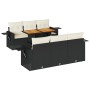 Set de sofás de jardín 7 pzas con cojines ratán sintético negro de , Conjuntos de jardín - Ref: Foro24-3327108, Precio: 509,7...