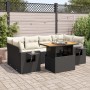 Set de sofás de jardín 7 pzas con cojines ratán sintético negro de , Conjuntos de jardín - Ref: Foro24-3327115, Precio: 495,3...