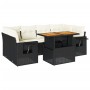Set de sofás de jardín 7 pzas con cojines ratán sintético negro de , Conjuntos de jardín - Ref: Foro24-3327115, Precio: 495,3...