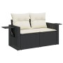 Set de sofás de jardín 7 pzas con cojines ratán sintético negro de , Conjuntos de jardín - Ref: Foro24-3327115, Precio: 495,3...