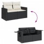 Set de sofás de jardín 7 pzas con cojines ratán sintético negro de , Conjuntos de jardín - Ref: Foro24-3327115, Precio: 495,3...
