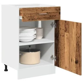 Armario inferior cajón cocina madera envejecida 50x46x81,5 cm de , Armarios de cocina - Ref: Foro24-856086, Precio: 88,35 €, ...