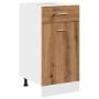 Armario inferior cajón madera roble artisan 40x46x81,5 cm de , Armarios de cocina - Ref: Foro24-856084, Precio: 76,23 €, Desc...