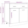 Armario inferior cajón madera envejecida 80x46x81,5 cm de , Armarios de cocina - Ref: Foro24-856092, Precio: 109,37 €, Descue...