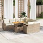 Set de sofás de jardín con cojines 9 pzas ratán sintético beige de , Conjuntos de jardín - Ref: Foro24-3327019, Precio: 695,2...