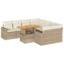 Set de sofás de jardín con cojines 9 pzas ratán sintético beige de , Conjuntos de jardín - Ref: Foro24-3327019, Precio: 695,2...