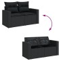 Set de sofás de jardín 11 pzas y cojines ratán sintético negro de , Conjuntos de jardín - Ref: Foro24-3327086, Precio: 819,30...