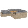 Set de sofás de jardín 11pzas con cojines ratán sintético beige de , Conjuntos de jardín - Ref: Foro24-3327090, Precio: 830,5...