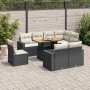 Set de sofás de jardín con cojines 9 pzas ratán sintético negro de , Conjuntos de jardín - Ref: Foro24-3327052, Precio: 624,3...