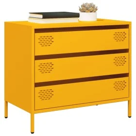 Aparador acero laminado en frío amarillo mostaza 68x39x58,5 cm by , Sideboards - Ref: Foro24-851295, Price: 112,60 €, Discoun...