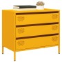Aparador acero laminado en frío amarillo mostaza 68x39x58,5 cm de , Aparadores - Ref: Foro24-851295, Precio: 114,03 €, Descue...
