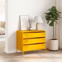 Aparador acero laminado en frío amarillo mostaza 68x39x58,5 cm de , Aparadores - Ref: Foro24-851295, Precio: 114,03 €, Descue...