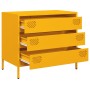 Aparador acero laminado en frío amarillo mostaza 68x39x58,5 cm de , Aparadores - Ref: Foro24-851295, Precio: 114,03 €, Descue...