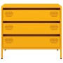 Aparador acero laminado en frío amarillo mostaza 68x39x58,5 cm de , Aparadores - Ref: Foro24-851295, Precio: 114,03 €, Descue...