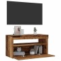 Muebles de TV con luces LED 2 uds madera ingeniería envejecida de , Muebles TV - Ref: Foro24-856316, Precio: 84,95 €, Descuen...