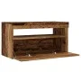 Muebles de TV con luces LED 2 uds madera ingeniería envejecida de , Muebles TV - Ref: Foro24-856316, Precio: 83,79 €, Descuen...