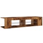 Mueble TV luces LED madera ingeniería envejecida 135x39x30 cm de , Muebles TV - Ref: Foro24-856323, Precio: 78,92 €, Descuent...