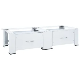 Soporte pedestal doble para lavadora con cajones blanco de , Accesorios para lavadoras y secadoras - Ref: Foro24-4009869, Pre...