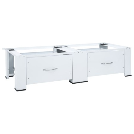 Soporte pedestal doble para lavadora con cajones blanco de , Accesorios para lavadoras y secadoras - Ref: Foro24-4009869, Pre...