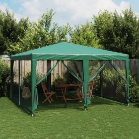 Carpa para fiestas con 8 paredes de malla HDPE verde 4x4 m de , Tiendas de campaña - Ref: Foro24-4010063, Precio: 130,63 €, D...