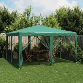 Carpa para fiestas con 8 paredes de malla HDPE verde 4x4 m de , Tiendas de campaña - Ref: Foro24-4010063, Precio: 127,82 €, D...