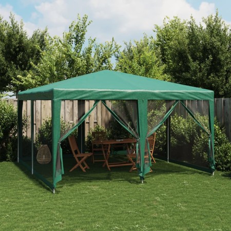 Carpa para fiestas con 8 paredes de malla HDPE verde 4x4 m de , Tiendas de campaña - Ref: Foro24-4010063, Precio: 130,63 €, D...