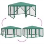 Carpa para fiestas con 8 paredes de malla HDPE verde 4x4 m de , Tiendas de campaña - Ref: Foro24-4010063, Precio: 130,63 €, D...