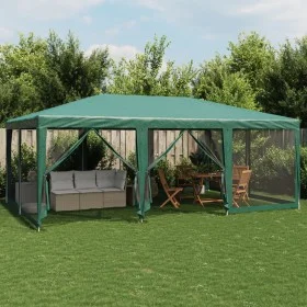 Carpa para fiestas con 10 paredes de malla HDPE verde 6x4 m de , Tiendas de campaña - Ref: Foro24-4010068, Precio: 162,49 €, ...