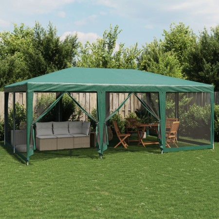 Carpa para fiestas con 10 paredes de malla HDPE verde 6x4 m de , Tiendas de campaña - Ref: Foro24-4010068, Precio: 167,92 €, ...
