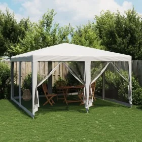 Carpa para fiestas con 8 paredes de malla HDPE blanco 4x4 m de , Tiendas de campaña - Ref: Foro24-4010061, Precio: 129,80 €, ...