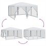 Carpa para fiestas con 8 paredes de malla HDPE blanco 4x4 m de , Tiendas de campaña - Ref: Foro24-4010061, Precio: 136,03 €, ...